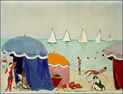 Qui est le peintre de "La plage de Trouville" ?