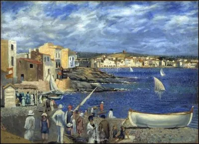 A qui appartient cette toile représentant la plage d'une petite ville espagnole ?