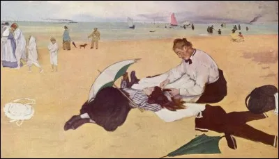 Qui a peint "Scène de plage" ?