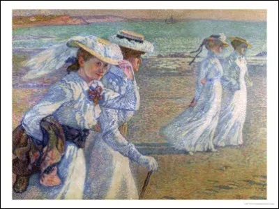Qui a peint "Promenade sur la plage" ?