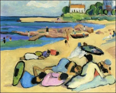 Qui a peint "La plage à Bornholm" ?