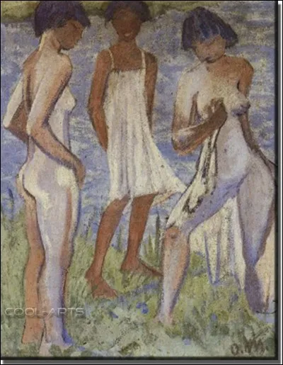 Qui a représenté ces baigneuses sur la plage ?