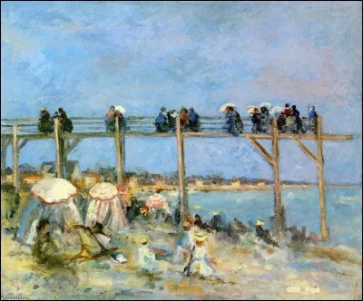 Qui est l'artiste de "La plage à Sainte-Adresse" ?