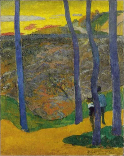 Qui a peint "Arbres bleus" ?