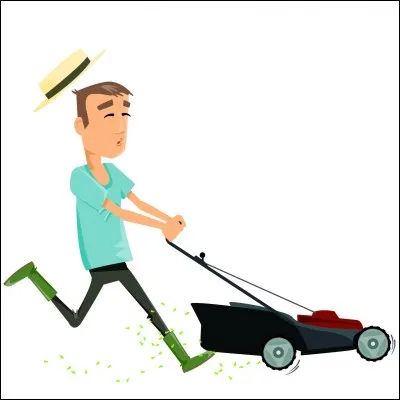 Je tons la pelouse.