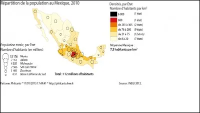 Les informations représentées sur la carte sont...