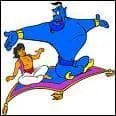 Aladin . A quel jeu jouent le gnie et le tapis volant ?