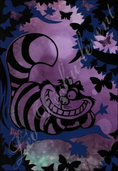 De quelle couleur est le chat du Cheshire dans le film ? Il est..