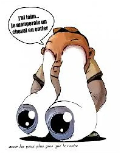 Tu as eu les yeux plus gros que ton ventre.