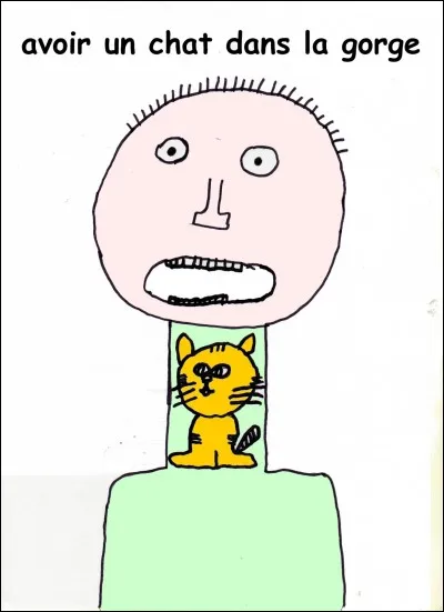 J'ai un chat dans la gorge.