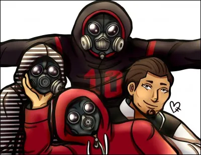 Comment s'appellent les trois personnages masqués ?