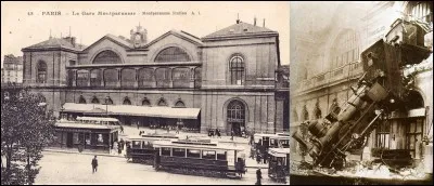 Allons à la « gare Montparnasse », le 26 octobre 1895 !
Ce jour-là, un accident spectaculaire se produit à la gare Montparnasse. Un train de la ligne Granville-Paris ne peut s'arrêter et provoque un accident spectaculaire (photo) !
Quel est le nombre de victimes qui furent déplorées ?