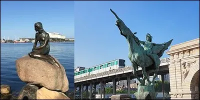 Restons sur « l'île aux Cygnes » !
Allons près du pont Bir-Hakeim et admirons cette statue représentant la France renaissante. Elle a été installée en 1956 et inaugurée en 1958. Cette statue a été offerte à la ville de Paris par une communauté. Malheureusement, elle a failli provoquer un incident diplomatique.
En connaissez-vous le pays et la raison ?