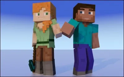 Quels sont les noms des deux skins du départ dans "Minecraft" ?