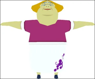 Tant qu'on est dans les personnages étranges, cette gentille dame devait apparaître dans certaines cinématiques.
Lesquelles ?