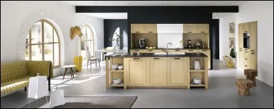 Maman prépare à manger dans la _uisine.