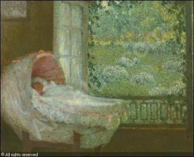 De qui est ce berceau, magnifique oeuvre pointilliste ?