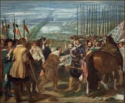On termine avec ce tableau intitulé "La Reddition de Breda" et qui est l'oeuvre du peintre ...