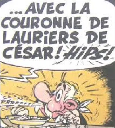 A la fin de l'album "Les Lauriers de César", par quoi Astérix décide-t-il de remplacer la couronne de lauriers de César ?