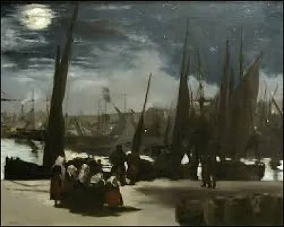 "Clair de lune sur le port de Boulogne" est un tableau du peintre ...