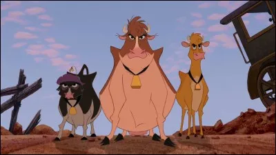 Parmi le trio de vaches de "La Ferme se rebelle", comment s'appelle la vache de concours et la rivale de Miss Caloway ?