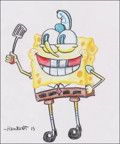 Comment Bob a-t-il surnommé sa spatule avec laquelle il prépare ce plat ?