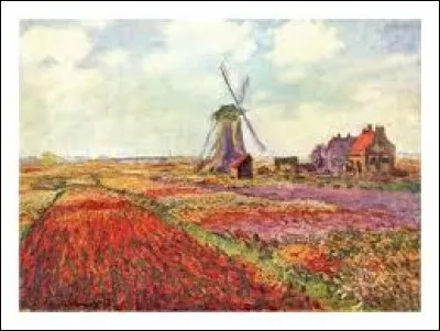 "Qui a peint ce tableau : "Champs de tulipes en Hollande" ?