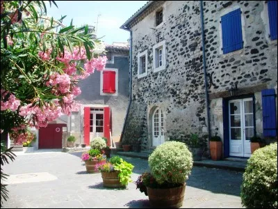 Quel est ce village de Basse-Ardèche, situé au sud-est du département, qui doit sa renommée à son centre médiéval et aux vestiges antiques retrouvés à ses abords ?