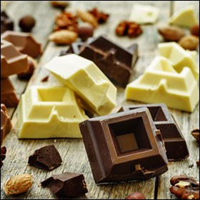 Comme le chocolat noir, le chocolat blanc a des propriétés antioxydantes.