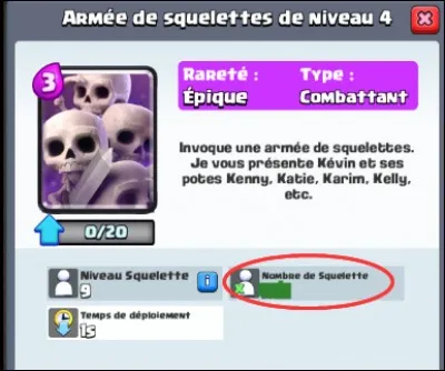 Combien y a-t-il de squelettes dans l'armée de squelettes ?