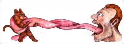 Comme Jade ne comprenait rien à la devinette, elle a donné sa langue au chat.