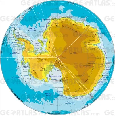 Les mers de Ross, de Weddell, d'Amundsen et de Bellingshausen bordent l'Antarctique. Vrai ou faux ?