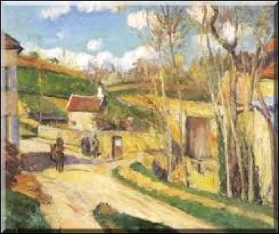 Qui a peint ce tableau intitulé "Un carrefour à l'Hermitage Pontoise" ?