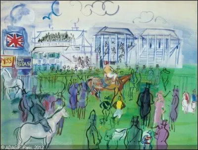 Qui a peint "Jockeys et turfistes à Epsom" ?