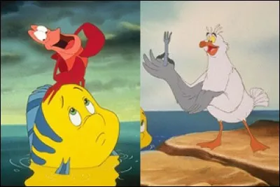 Comment s'appellent les fidèles compagnons de la petite sirène ?