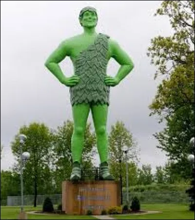 Dans quel État des États-Unis peut-on voir la statue du Géant Vert ?