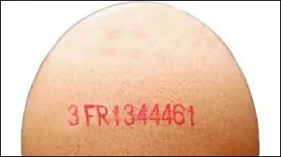 D'après le code imprimé sur sa coquille, cet uf est issu de...