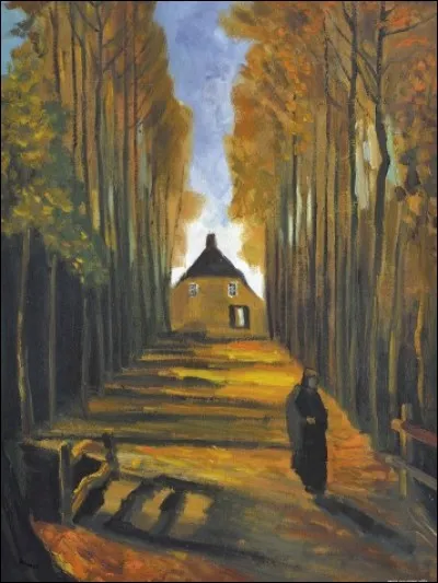 Quel peintre ayant vécu à Saint-Rémy de Provence, a peint "Allée de peupliers à l'automne" ?