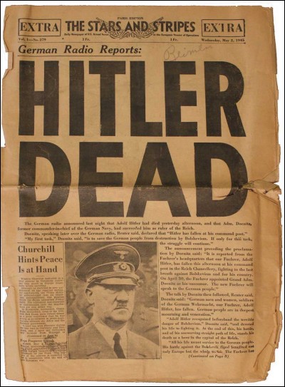 Quand Adolf Hitler se suicida-t-il dans son bunker ?