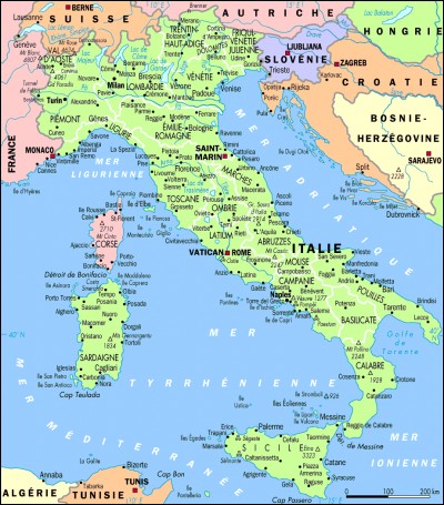 Sur quel continent l'Italie se situe-t-elle ?
