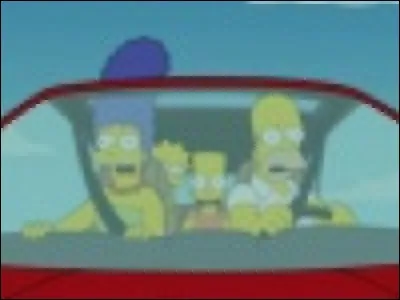 Où la famille Simpson s'arrête-t-il après leur accident de voiture ?
