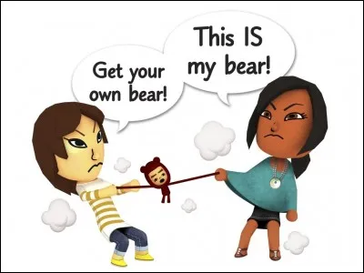 Comment s'appelle le jeu où on peut être parents et créer des querelles avec des Miis ?