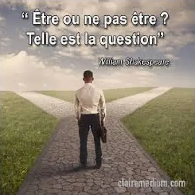 De quelle pièce de William Shakespeare cette citation "Etre ou ne pas être, telle est la question ?" est-elle tirée ?