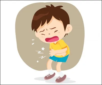 Il a trop mang&eacute;. Il a mal au "ventre".