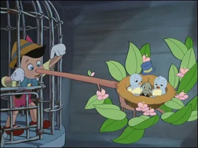 Chaque fois qu'il mentait, le "nez" de Pinocchio s'allongeait.