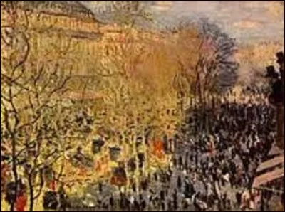 ''Le Boulevard des Capucines'' est une toile réalisée en 1873 par un peintre impressionniste depuis le balcon de l'atelier du photographe Nadar, au 35 rue des Capucines, à l'angle de la rue Daunou et du Boulevard des Capucines, entre le 1er et le 2ème arrondissement. Présentée à la Première exposition des peintres impressionnistes, qui eut lieu du 15 avril au 15 mai 1873, son auteur s'appelle :