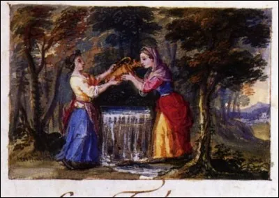 Dans le conte de Perrault « Les Fées », quelles pierres précieuses sortent de la bouche de la cadette des deux filles lorsqu'elle rentre chez elle ?