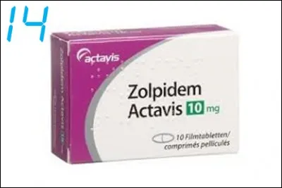 À la quatorzième place on retrouve le seul somnifère de la liste avec le zolpidem. 
Quel est le nom commercial/ la marque de ce médicament ?