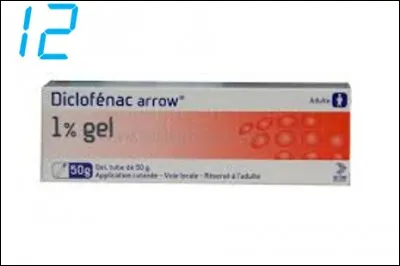 En douzième position on retrouve le premier antidouleur du classement avec le diclofénac.
Laquelle de ces douleurs est la principale indication à l'usage du diclofénac ?