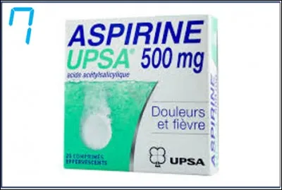 L'aspirine occupe la septième place des médicaments les plus vendus dans les pharmacies, grandement aidée par ses nombreuses propriétés et donc indications.
Outre ses propriétés antalgique et antipyrétique (faire baisser la fièvre) quelle autre propriété a donné lieu à un usage thérapeutique de l'aspirine ?